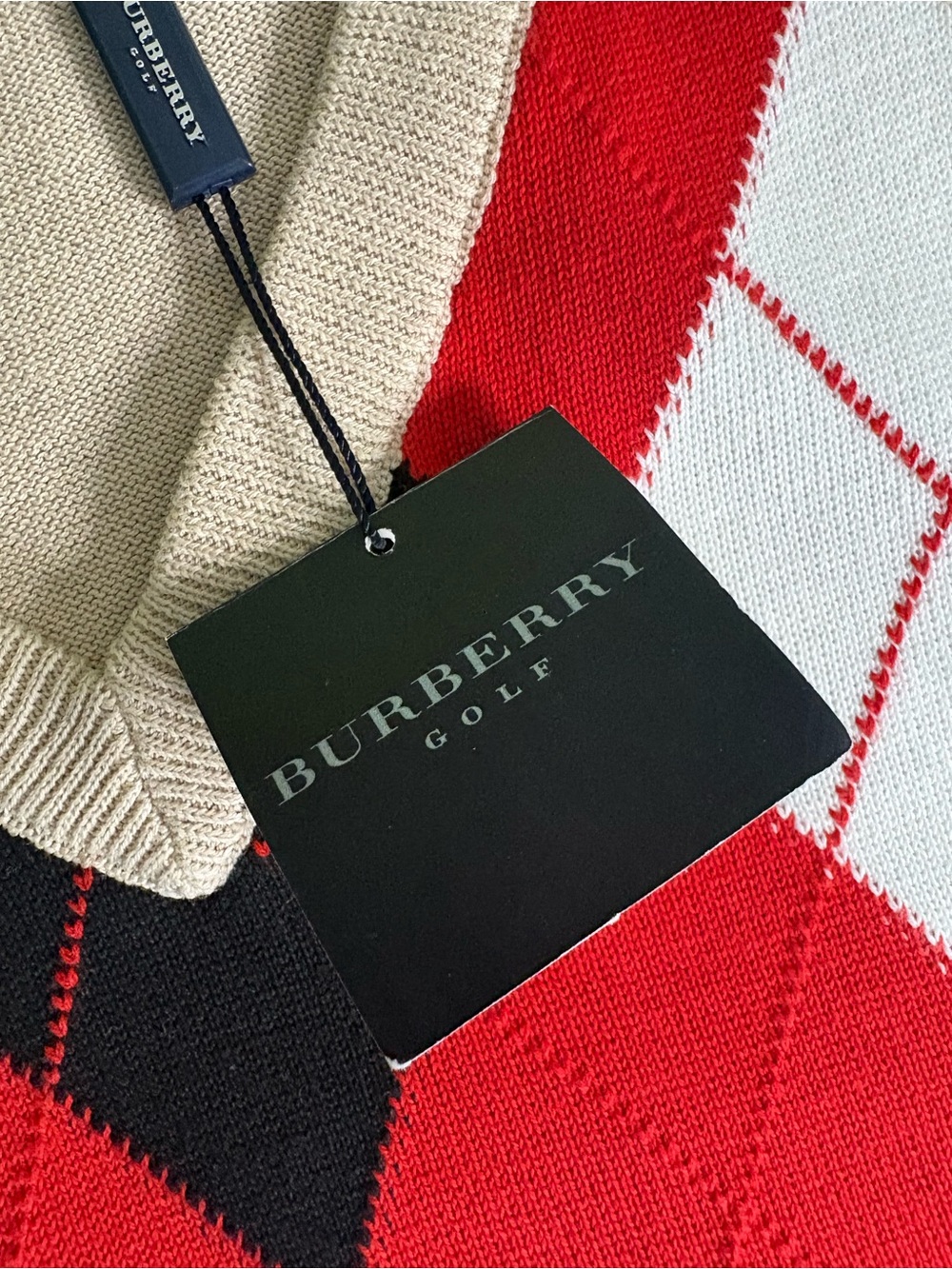 Burberry Golf V-Neck Argyle Sweater Vest - Picture 3 of 10